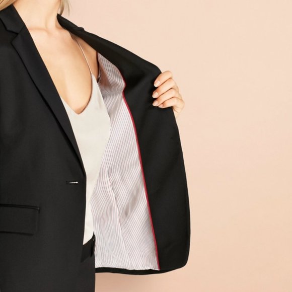 Stretch Wool One-Button Jacket - Picture 5 of 8